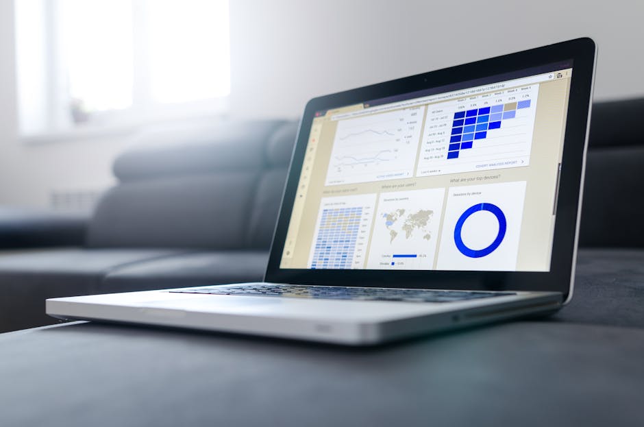 Dashboard di analisi dati che mostra trend tecnologici